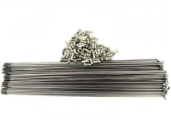 Спица 258 мм x 14G с ниппелем (12 мм) стальная, серебристая (УТ00024055)