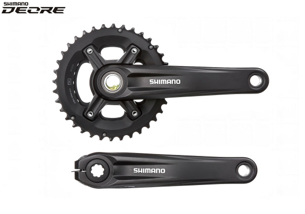 Комплект шатунов (система) 170 мм, SHIMANO FC-MT500 DEORE, алюминиевые шатуны, под Hollowtech II, 36х26T Black (AFCMT500BCX66)