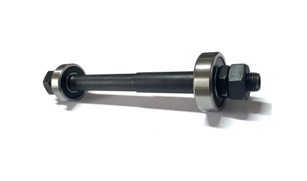 Ось задней втулки 3/8"x145 мм на промподшипниках (6200RS/6000RS), под эксцентрик, под кассету, в сборе, WZ-AX07RB (УТ00029013)