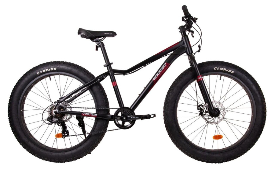 Велосипед TECH TEAM Garet 26 disc (26" 7 ск. 18") ALU, чёрный (NN012644)