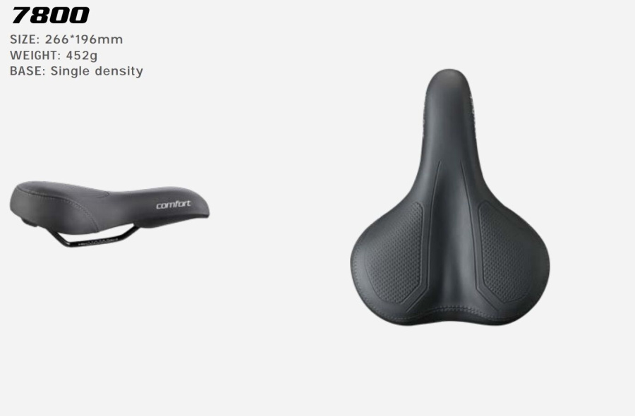 Седло KNUS, COMFORT Series, KS-7800, 265х195 мм, эластомерные пружины (черный, УТ00028294)