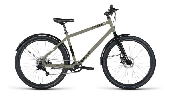 Велосипед FORWARD SPIKE CX 27,5 (27,5" 8 ск. рост. 18") 2026, серо-коричневый, SPRT26F0077